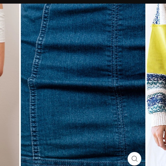 NWT FREE PEOPLE NAUTILUS BLUE DENIM FEMME SKIRT 8 - Picture 4 of 12